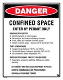 Danger - Confined Space Enter by Permit Only